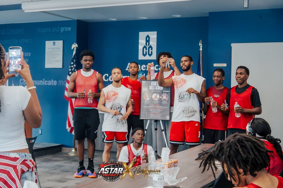 Athletes, coaches and staff gathered for a session at the ACC Youth Center